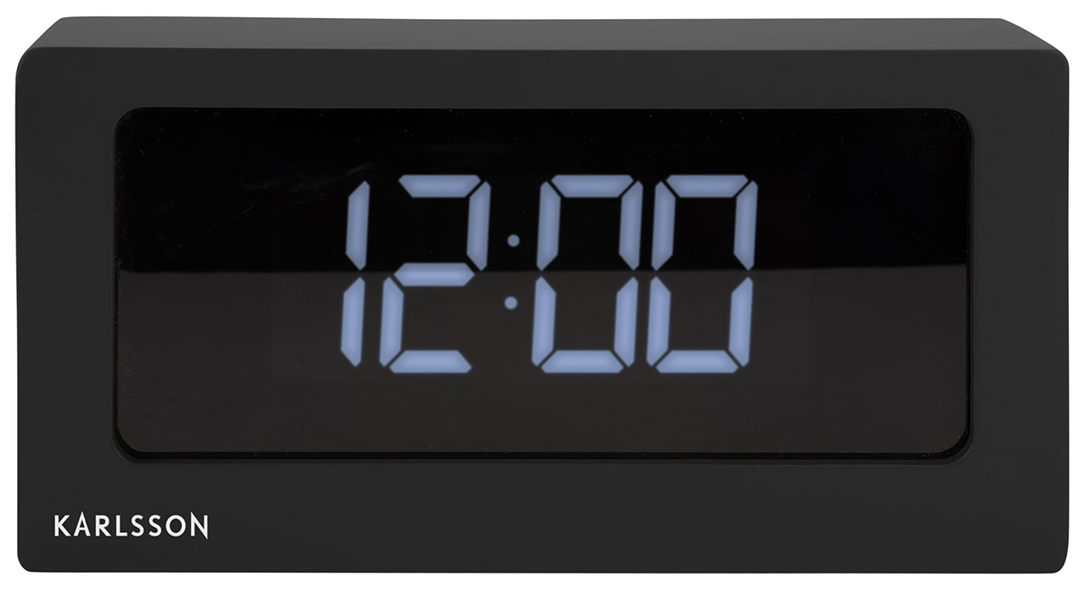 Karlsson Boxed LED Black Alarm Clock KA5868BK