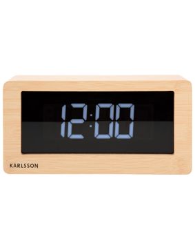 Karlsson Boxed LED Light Wood Veneer table clock KA5899WD