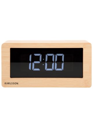 Karlsson Boxed LED Light Wood Veneer Alarm Clock KA5899WD