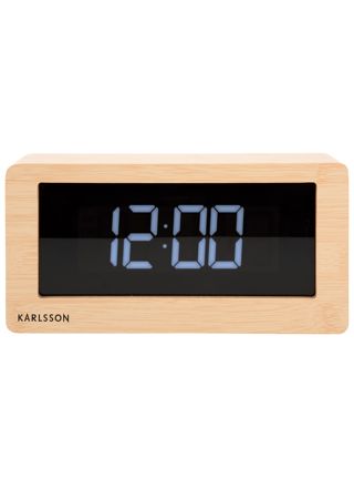 Karlsson Boxed LED Light Wood Veneer table clock KA5899WD