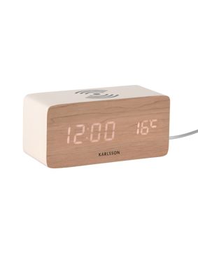 Karlsson alarm clock Block with Phone Charger LED white KA5933WH