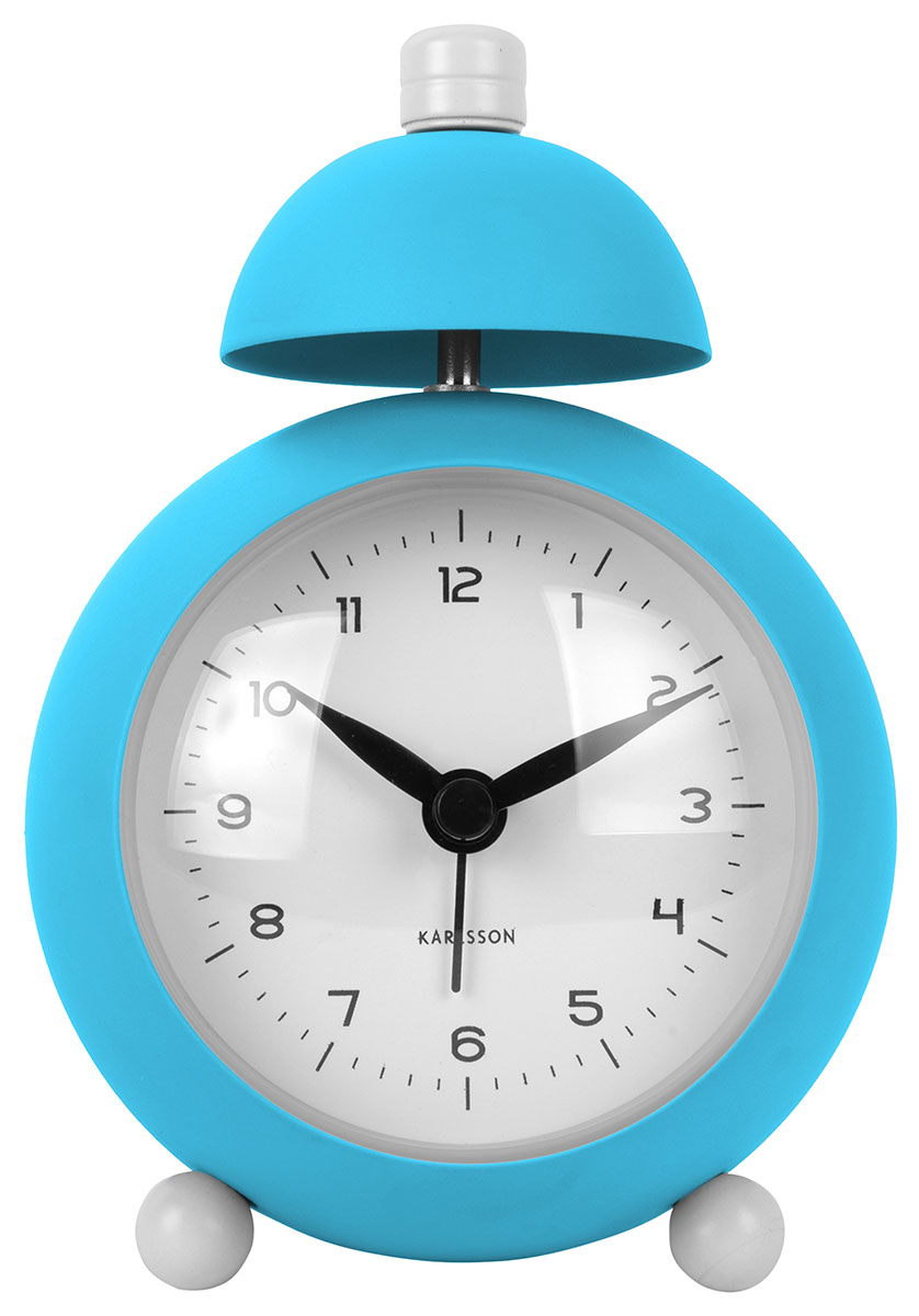 Karlsson alarm clock Chaplin matt bright blue KA5979BB