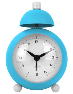 Karlsson alarm clock Chaplin matt bright blue KA5979BB