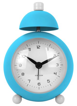 Karlsson alarm clock Chaplin matt bright blue KA5979BB