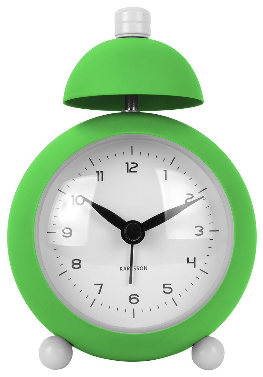 Karlsson alarm clock Chaplin matt bright green KA5979BG