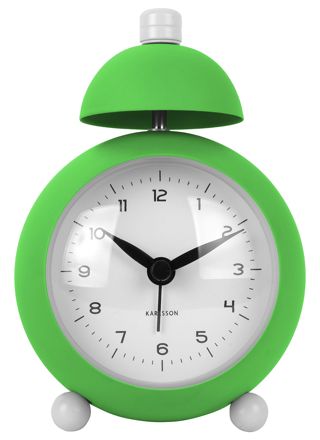 Karlsson alarm clock Chaplin matt bright green KA5979BG