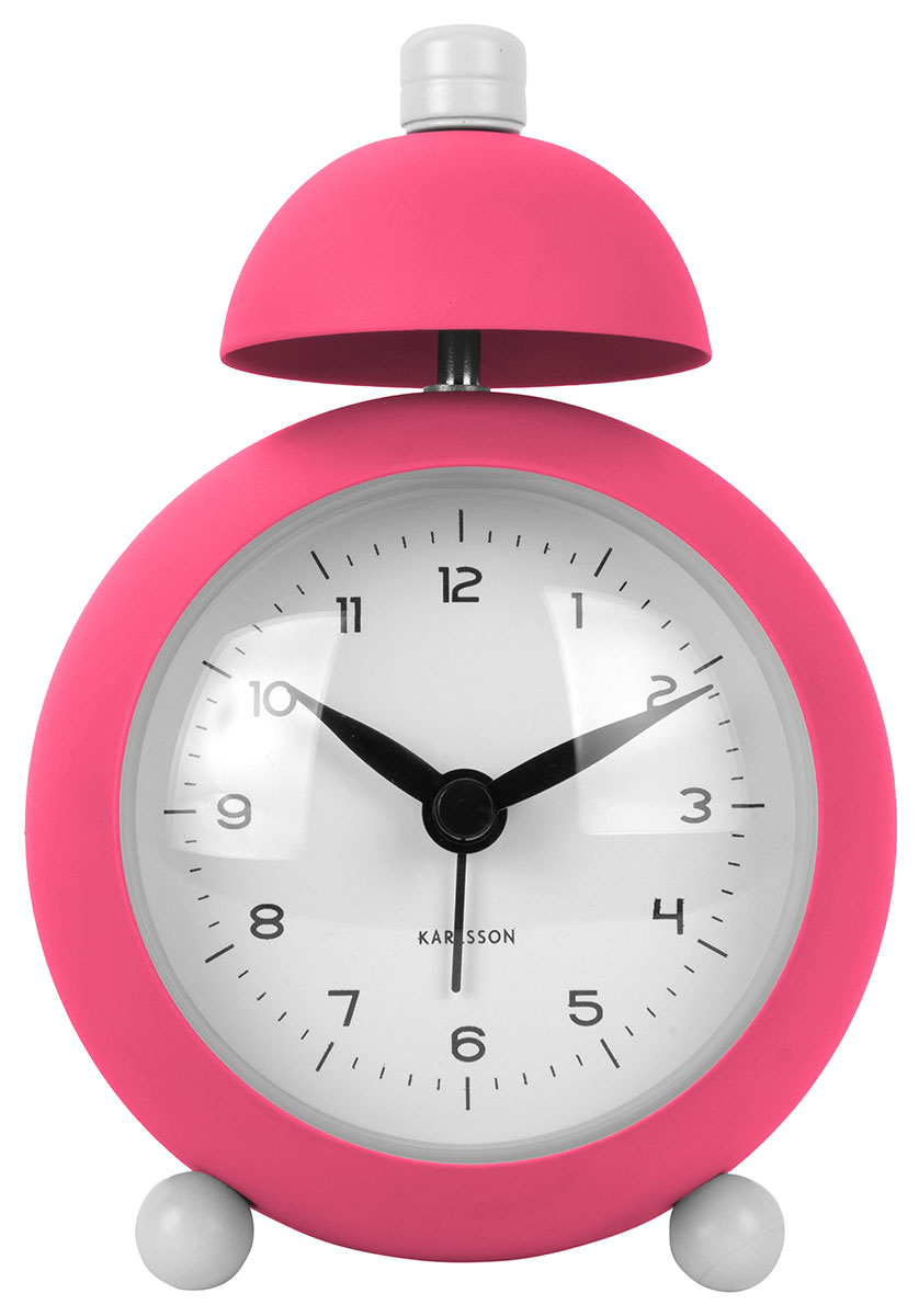 Karlsson alarm clock Chaplin matt bright pink KA5979BP