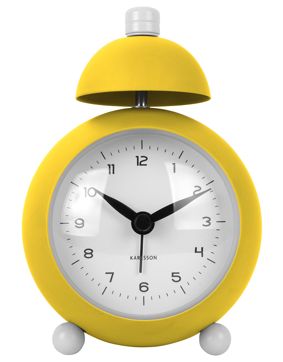 Karlsson alarm clock Chaplin matt bright yellow KA5979BY