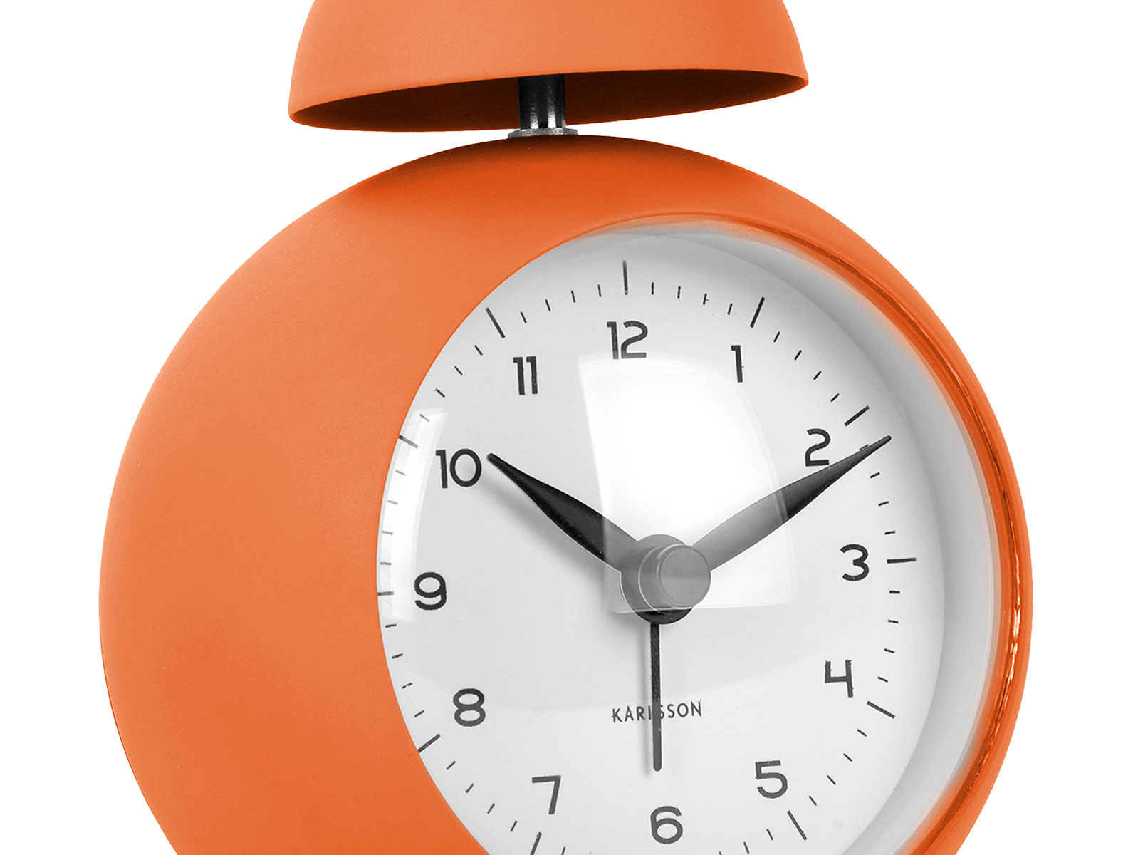 Réveil Karlsson Vintage Orange - Design Rétro, Flip Digital, Caoutchouté, Pour La Chambre Ou Le Bureau