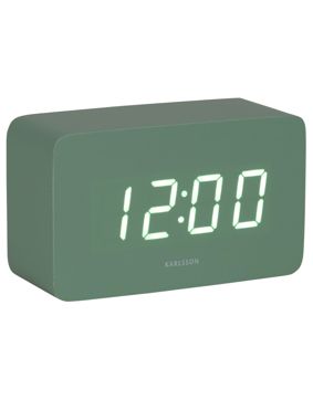 Karlsson alarm clock Spry Tube LED grayed jade KA5983GR