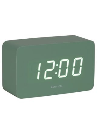 Karlsson alarm clock Spry Tube LED grayed jade KA5983GR