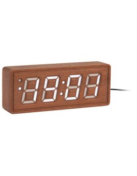 Karlsson Solid Wood Engraved alarm clock KA6024DW
