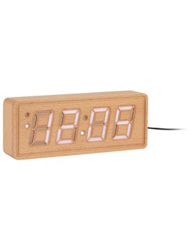 Karlsson Solid Wood Engraved alarm clock KA6024WD