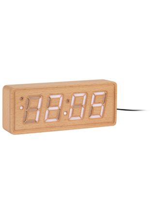 Karlsson Solid Wood Engraved alarm clock KA6024WD