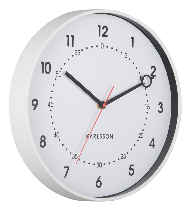 Karlsson wall clock Fresco white KA6038WH