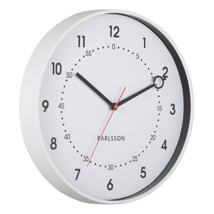 Karlsson wall clock Fresco white KA6038WH - watchesonline.com