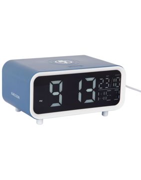 Karlsson Chunky LED alarm clock with smartphone charging KA6054BL