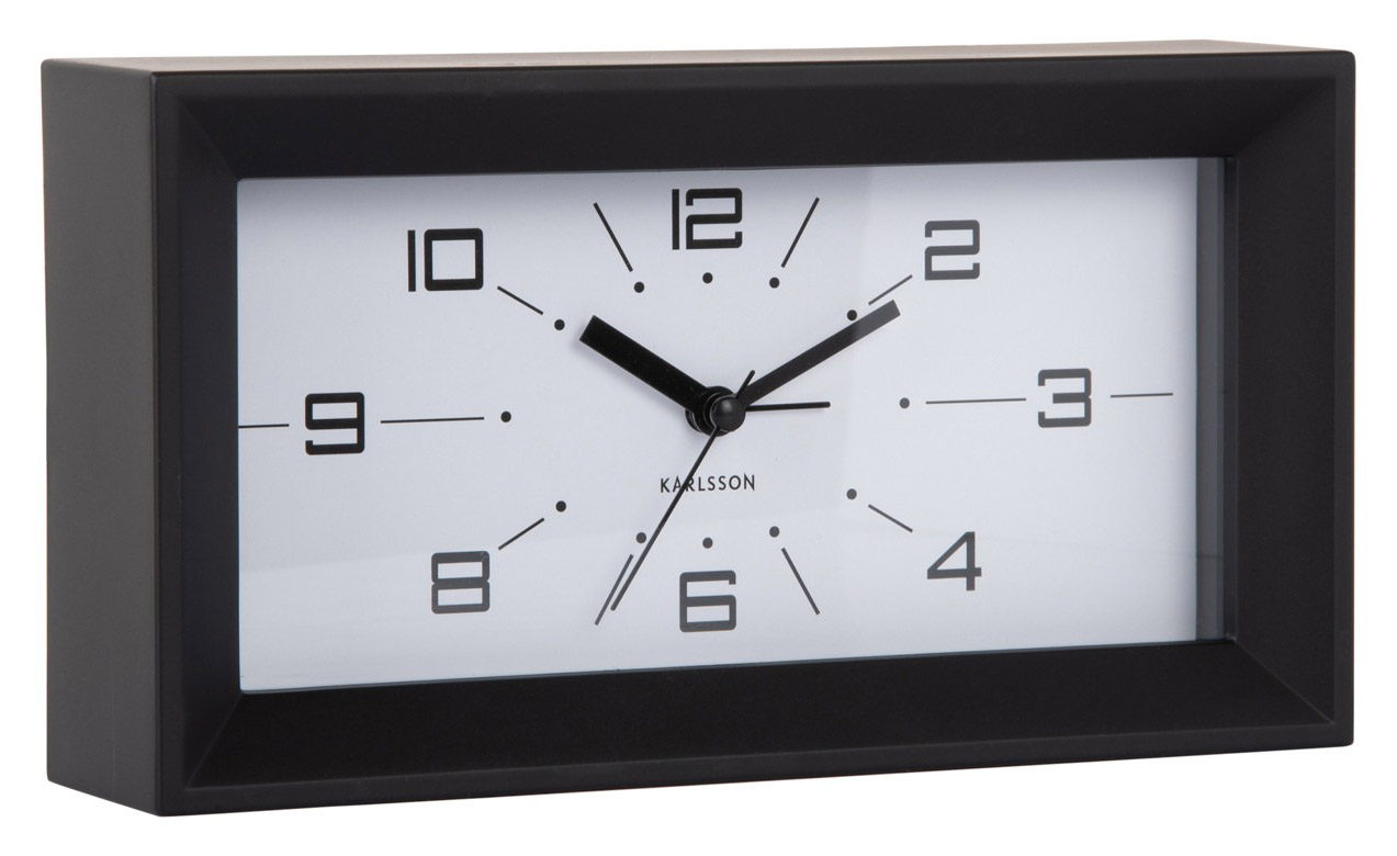 Karlsson alarm clock Lujo Rectangle black KA6066BK