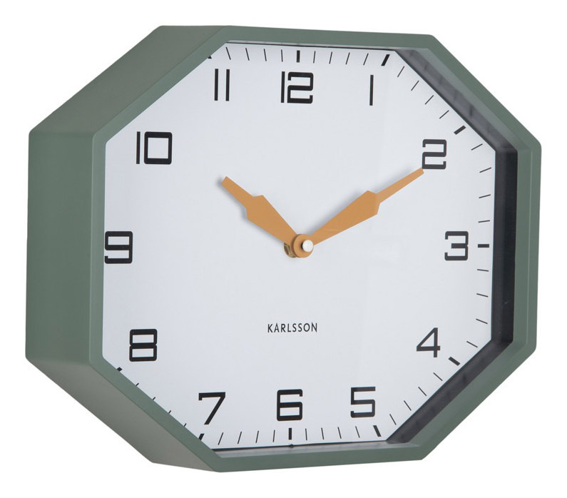 Karlsson wall clock Modern Factory Octagon jungle green KA6067GR