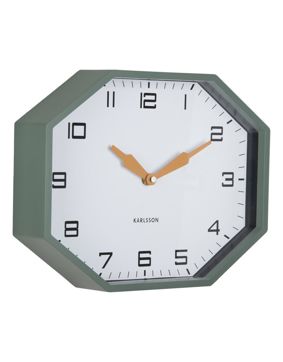 Karlsson wall clock Modern Factory Octagon jungle green KA6067GR