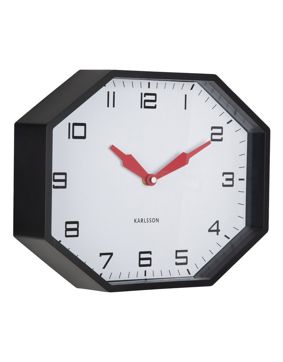 Karlsson wall clock Modern Factory Octagon black KA6067BK