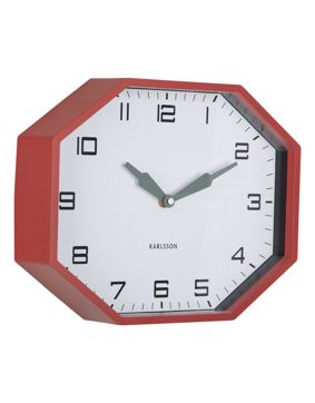 Karlsson wall clock Modern Factory Octagon ochre red KA6067RD