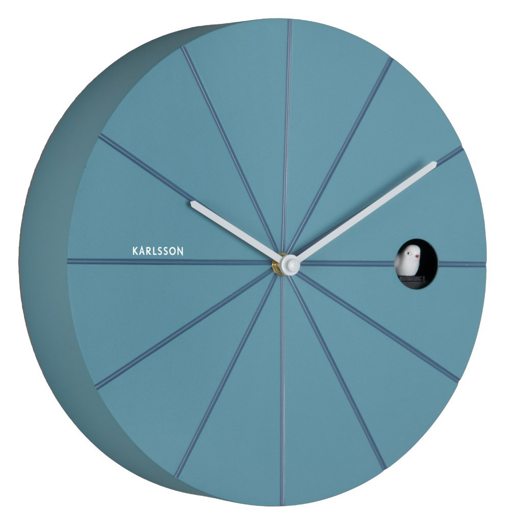 Karlsson wall clock Destacado Cuckoo air blue KA6068BL