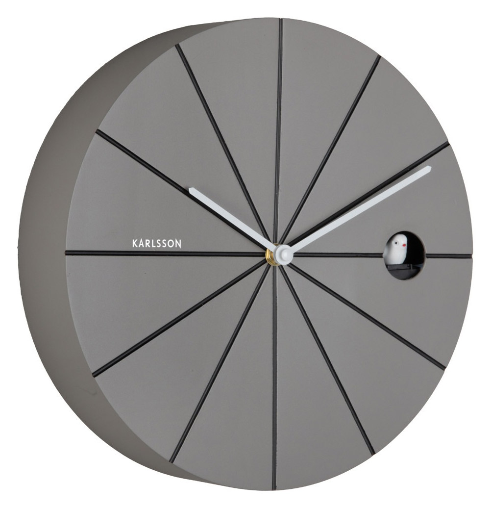 Karlsson wall clock Destacado Cuckoo dark grey KA6068DG
