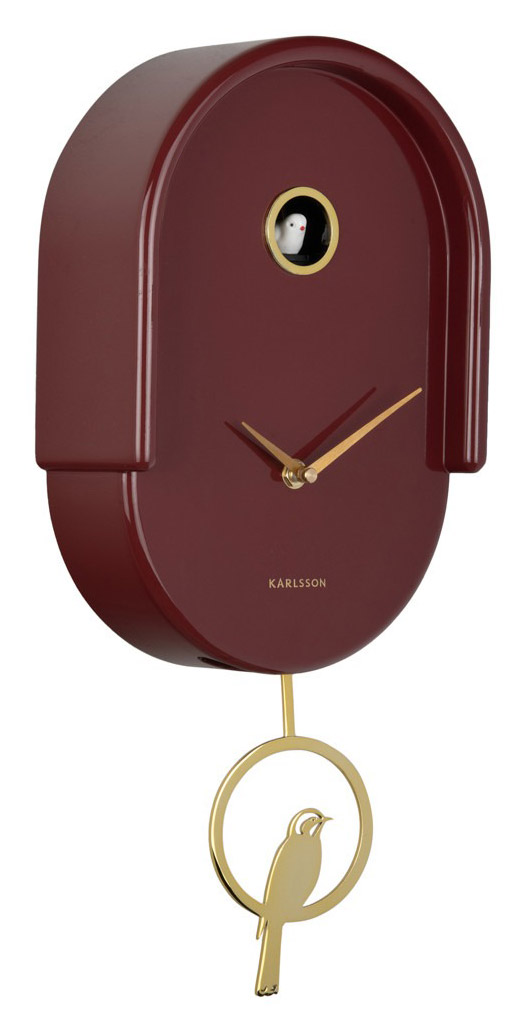 Karlsson wall clock Tweet burgundy red KA6069RD