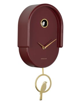 Karlsson wall clock Tweet burgundy red KA6069RD
