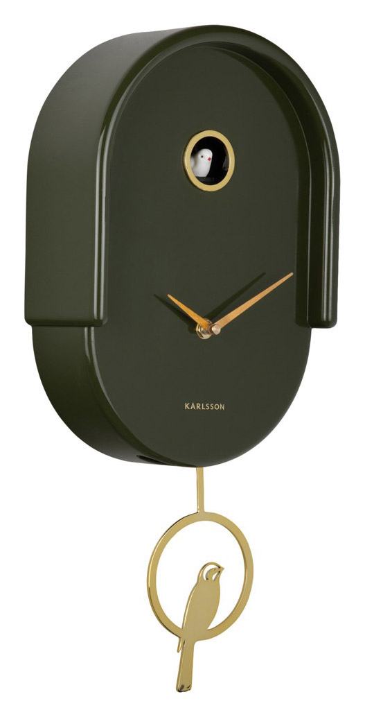 Karlsson wall clock Tweet luxury green KA6069GR