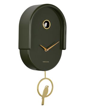 Karlsson wall clock Tweet luxury green KA6069GR