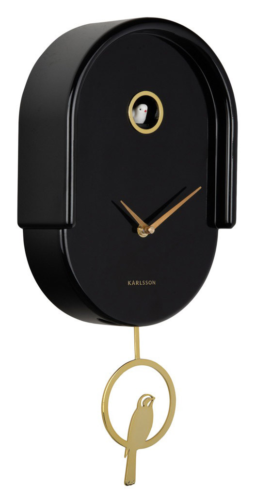 Karlsson wall clock Tweet black KA6069BK