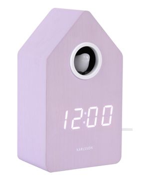 Karlsson alarm clock Cuckoo LED soft purple KA6070PU