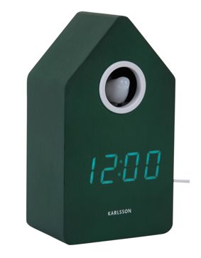 Karlsson alarm clock Cuckoo LED retro green KA6070GR