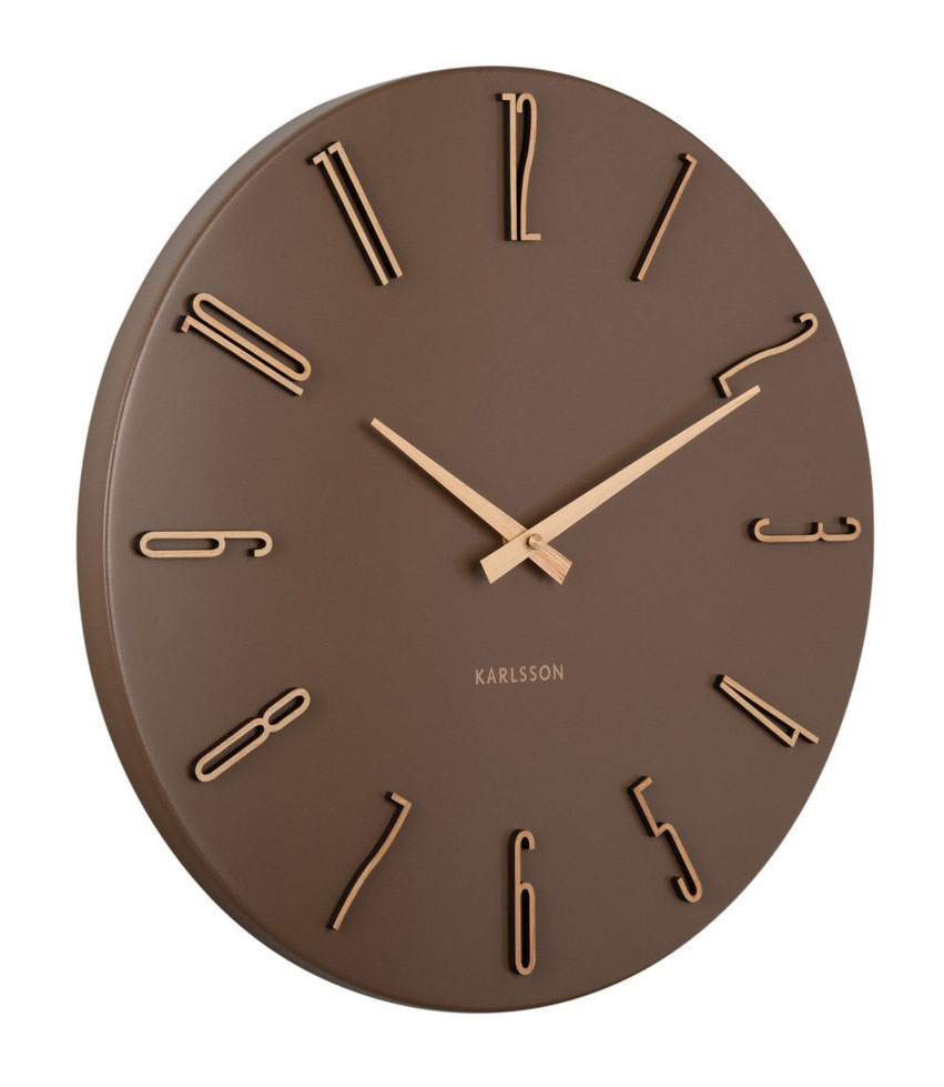 Karlsson wall clock Esmerado mocha brown KA6072BR