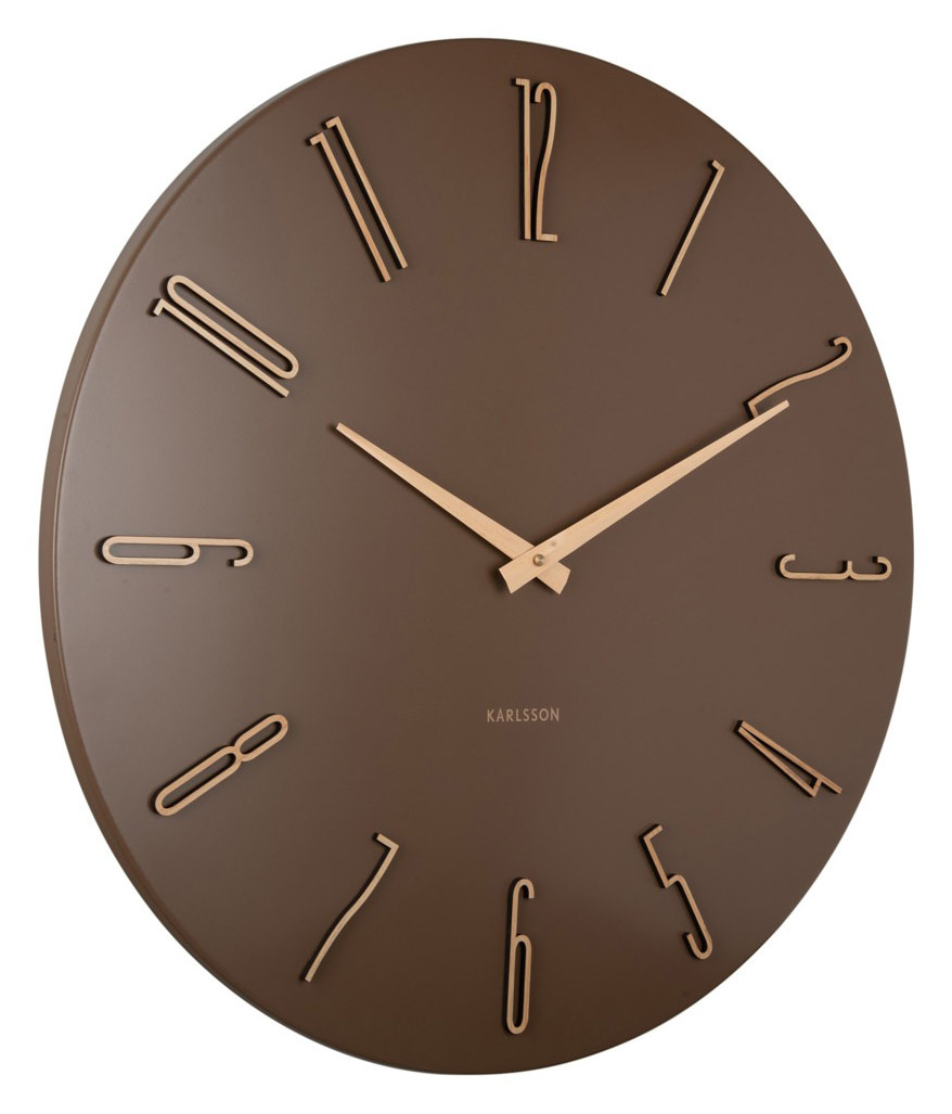 Karlsson wall clock Esmerado large mocha brown KA6073BR