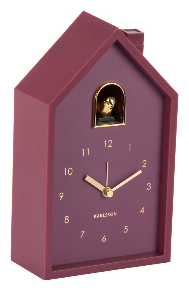 Karlsson alarm clock Modern Cuckoo Oro dark mauve KA6077PU