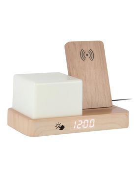 Karlsson alarm clock Retro with Night Light LED light wood KA6079WD