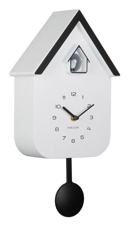 Karlsson wall clock Dupla Color Cuckoo white KA6081WH