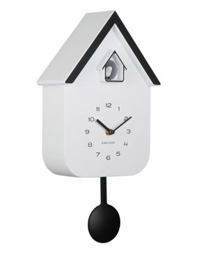 Karlsson wall clock Dupla Color Cuckoo white KA6081WH