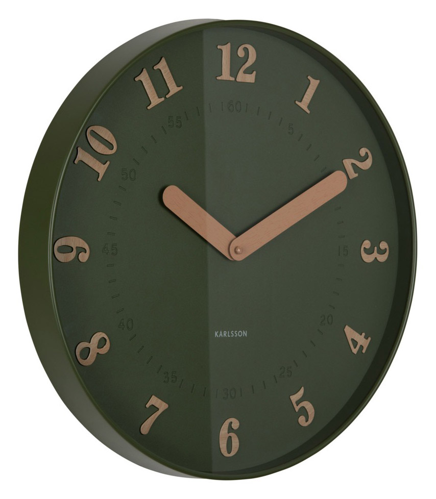 Karlsson wall clock Amena luxury green KA6083GR