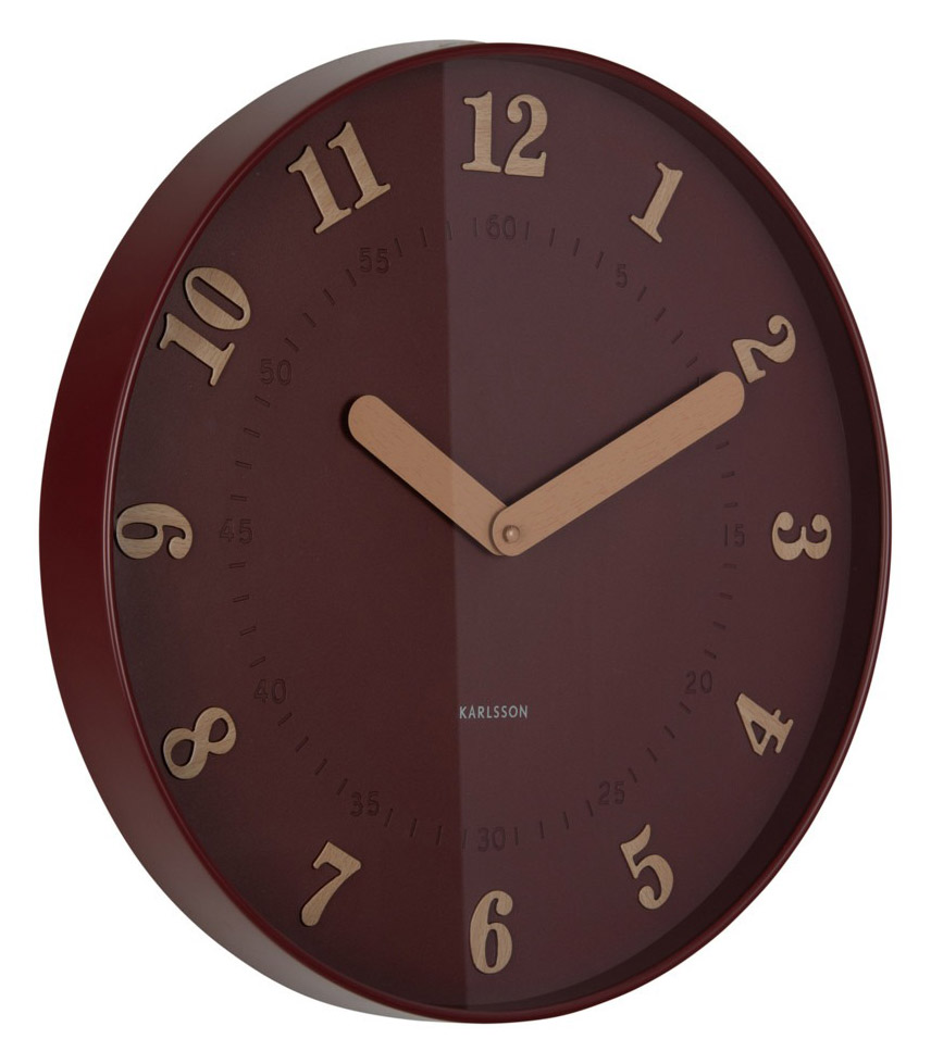 Karlsson wall clock Amena burgundy red KA6083RD