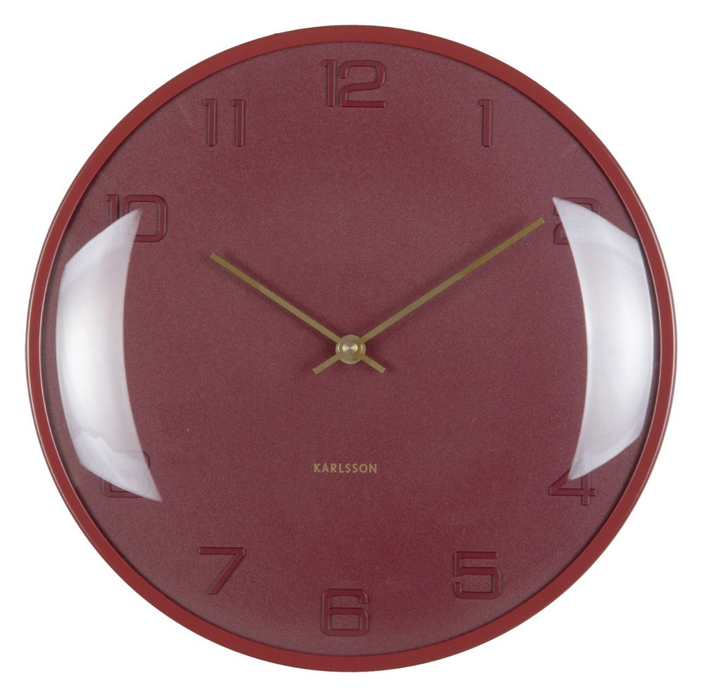 Karlsson wall clock Fuerte Dome burgundy red KA6084RD