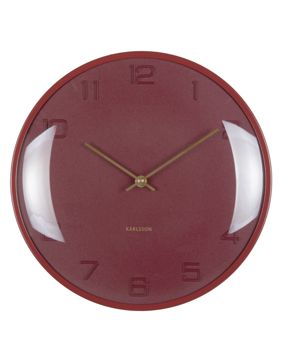 Karlsson wall clock Fuerte Dome burgundy red KA6084RD