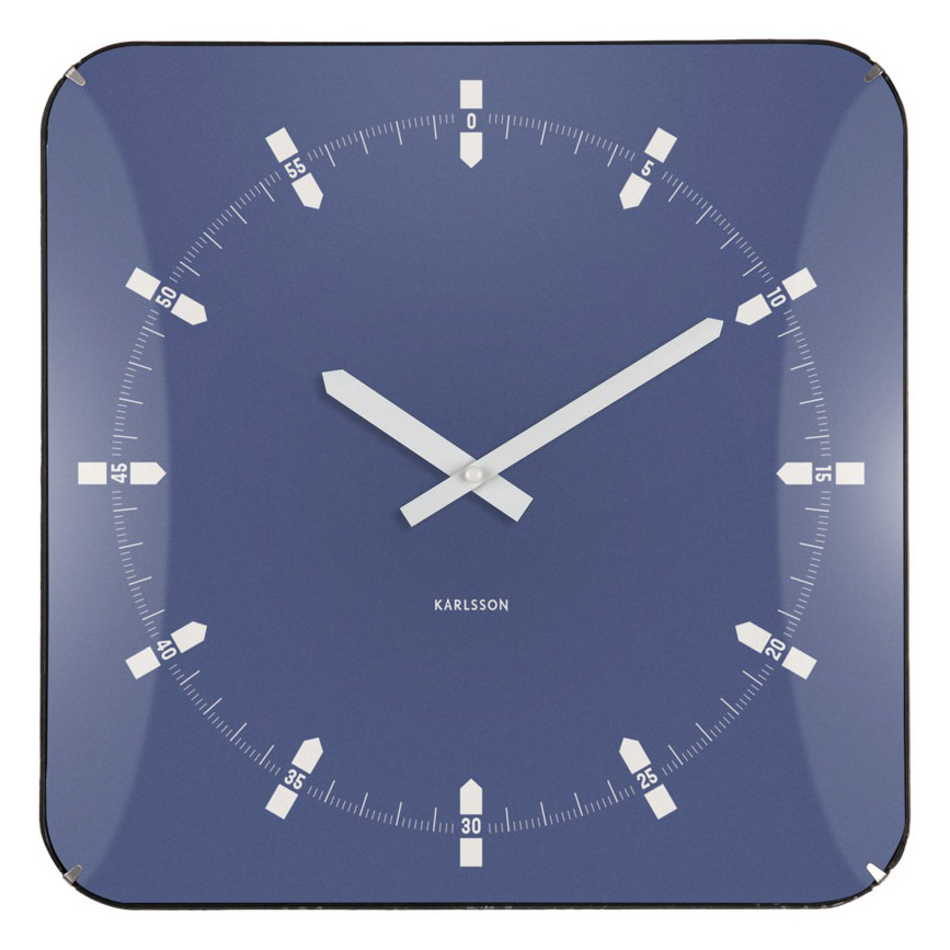 Karlsson wall clock Sucinto Dome square navy blue KA6085BL