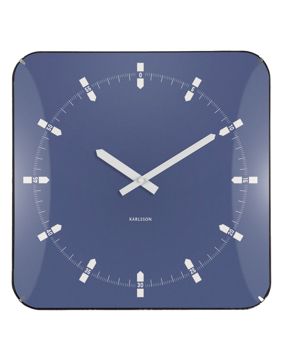 Karlsson wall clock Sucinto Dome square navy blue KA6085BL