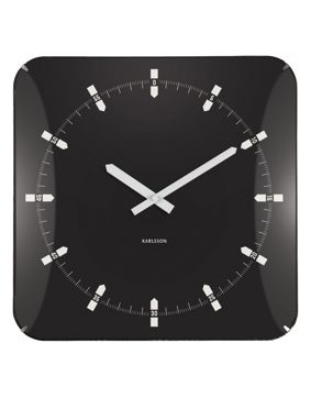 Karlsson wall clock Sucinto Dome square black KA6085BK
