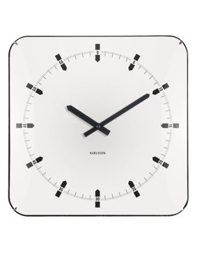 Karlsson wall clock Sucinto Dome square white KA6085WH