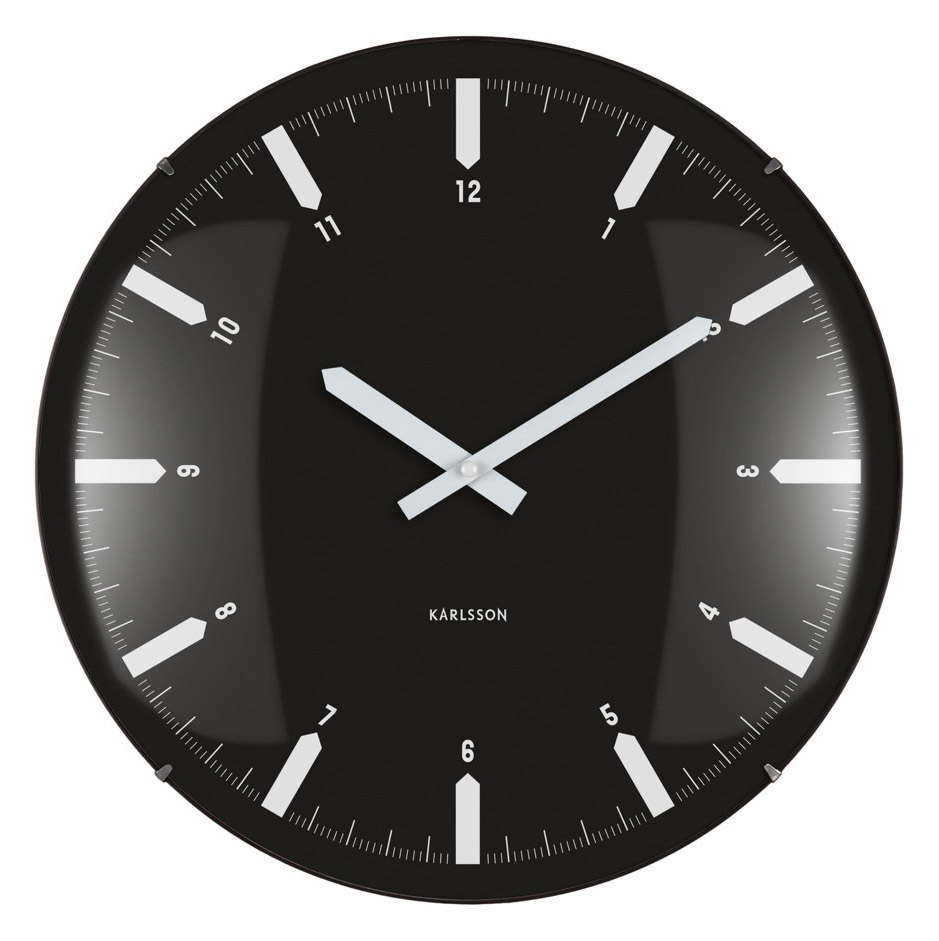 Karlsson wall clock Realista Dome black KA6086BK